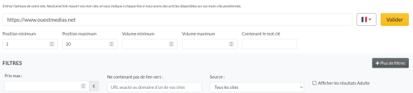 La recherche d'opportunité de liens par domaine