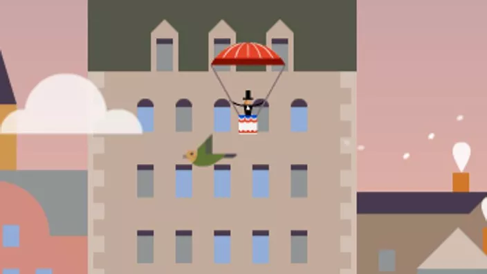 doodle Google sur le parachute doodle Google sur le parachute