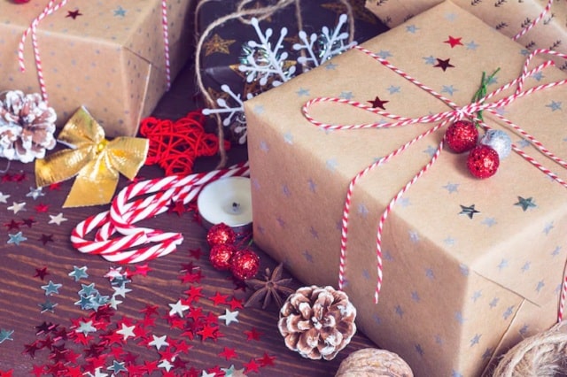 Boîte de cadeau de vacances de noël