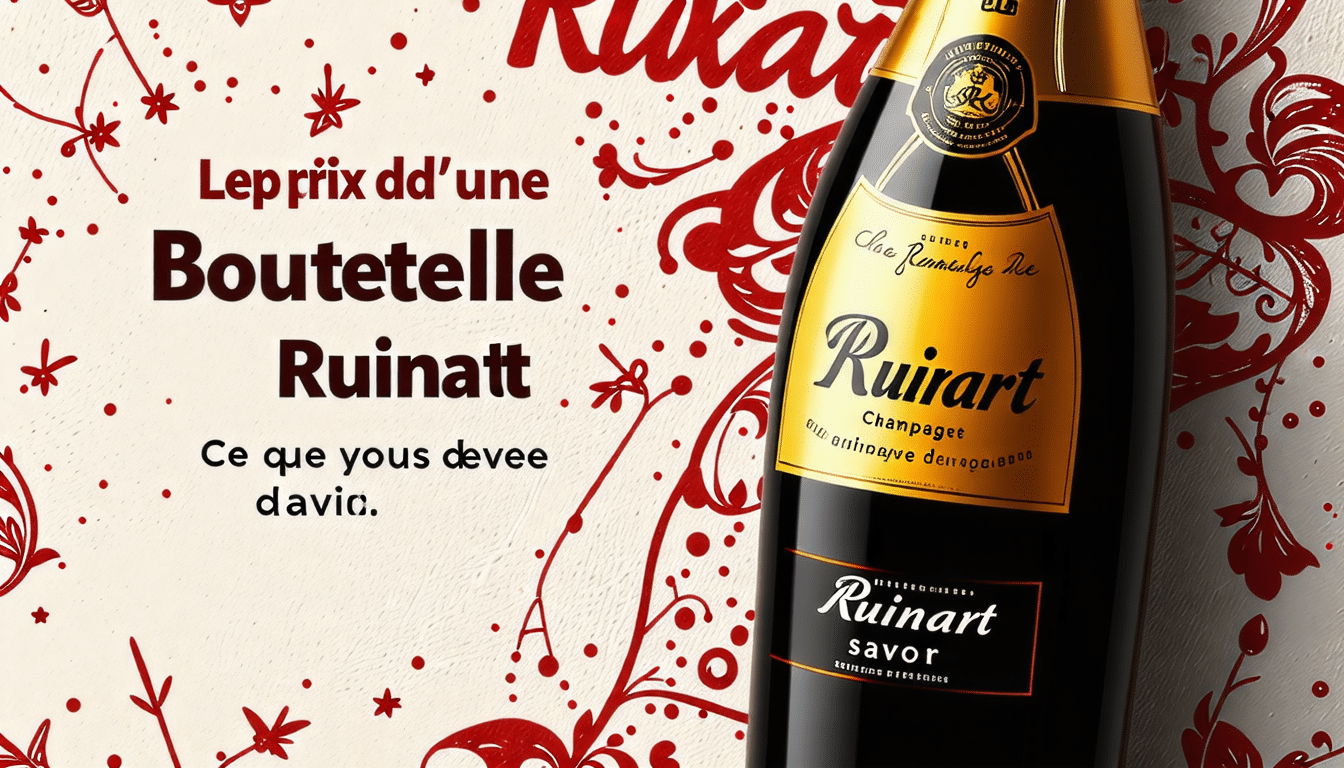 découvrez tout ce que vous devez savoir sur le prix d'une bouteille de ruinart. informations essentielles pour les amateurs de champagne.