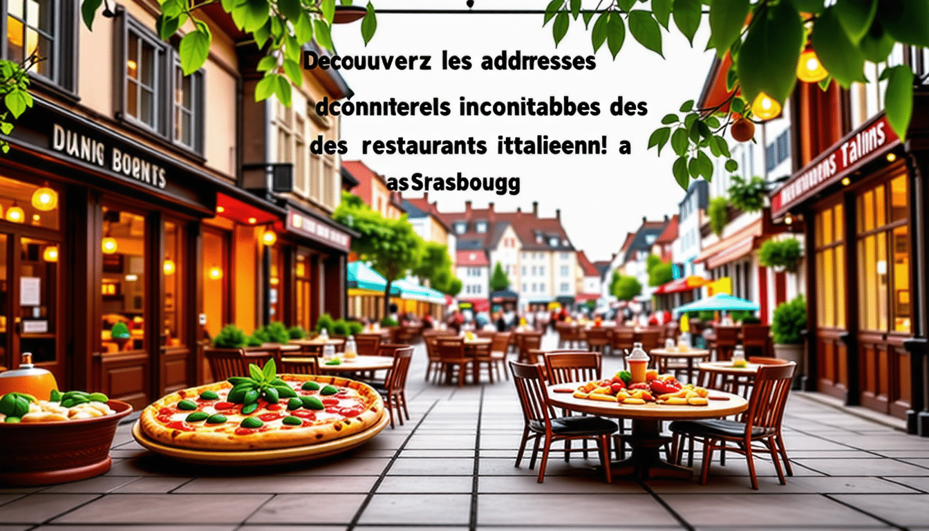 découvrez les meilleurs restaurants italiens à strasbourg et savourez une expérience culinaire inoubliable dans la capitale alsacienne. réservez une table dès maintenant et délectez-vous des saveurs authentiques de l'italie à chaque bouchée !