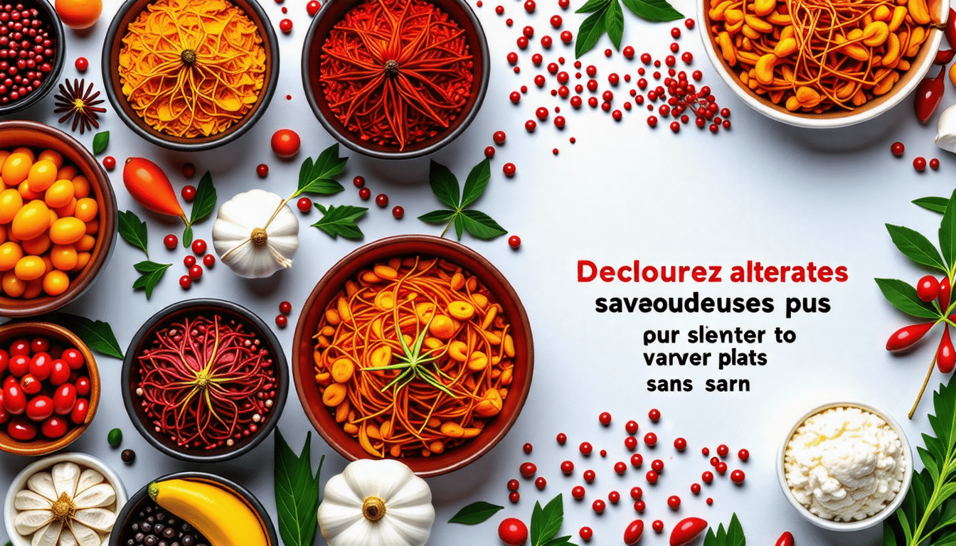 découvrez des alternatives savoureuses pour sublimer vos plats sans safran. des idées culinaires originales pour satisfaire vos papilles sans recourir à cette épice prisée.
