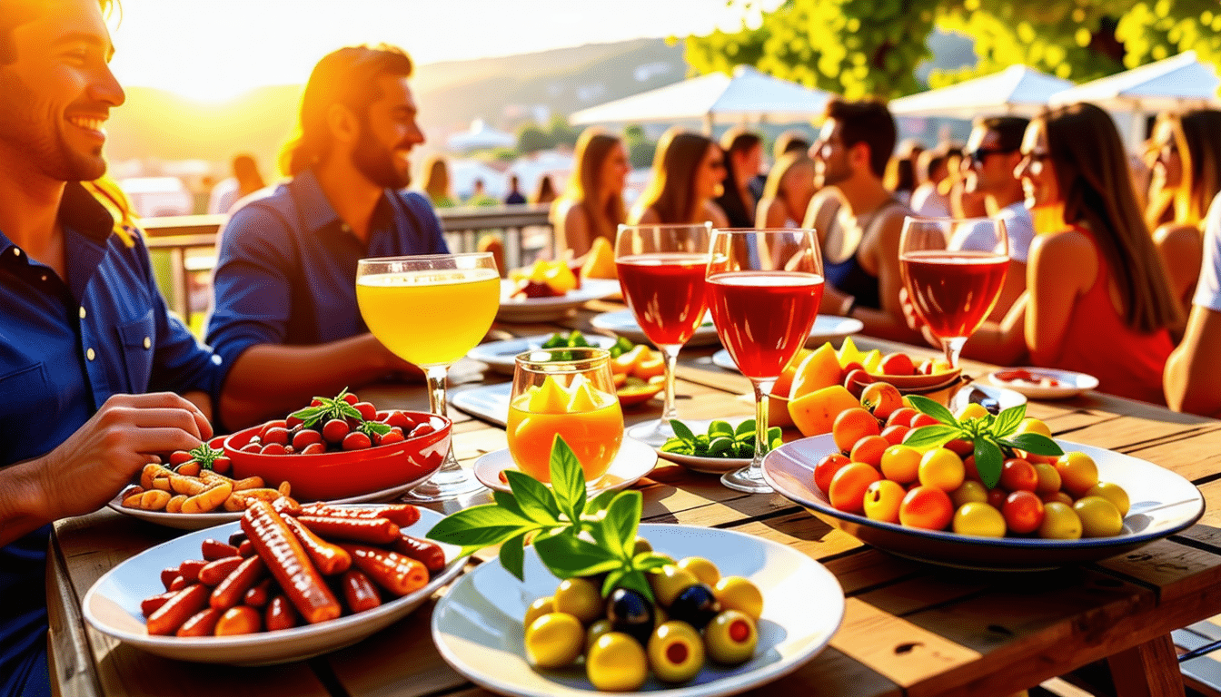 plongez dans l'univers chaleureux de l'apéritif à l'espagnole ! découvrez des saveurs authentiques, des tapas savoureuses et des moments de partage inoubliables lors de cette expérience conviviale à ne pas manquer. joignez-vous à nous pour célébrer la joie de vivre à la manière espagnole !