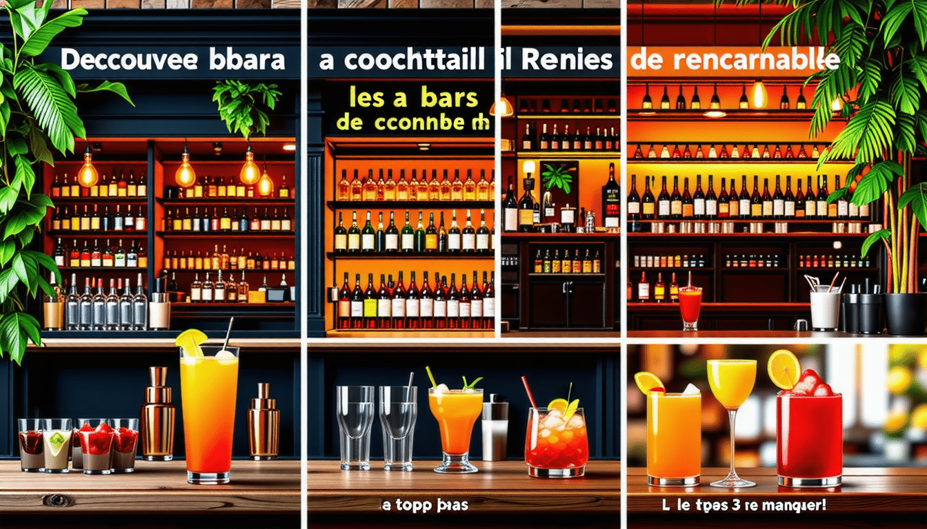 découvrez les 3 bars à cocktail incontournables de rennes à ne pas manquer pour des expériences uniques et savoureuses.