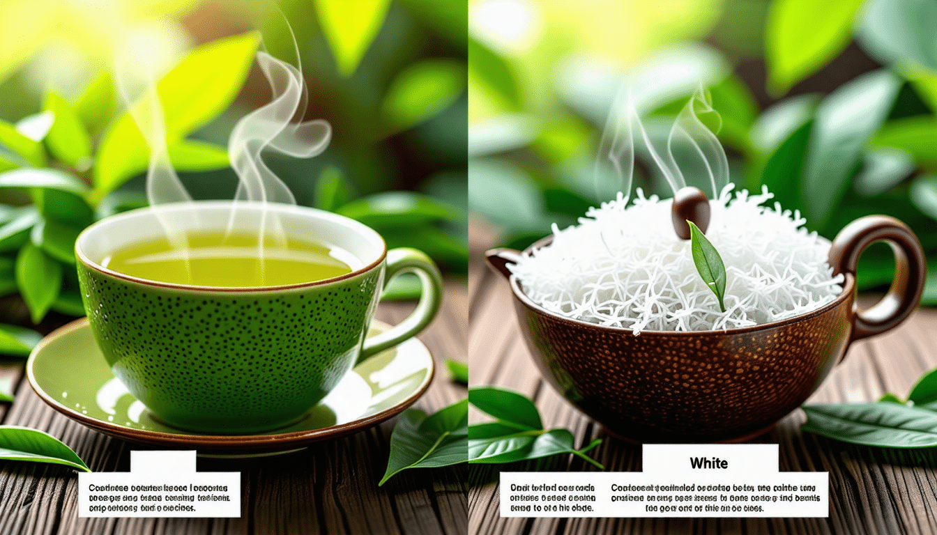 découvrez les différences essentielles entre le thé vert et le thé blanc. explorez leurs caractéristiques uniques, bienfaits pour la santé et conseils de préparation pour savourer ces deux boissons raffinées.