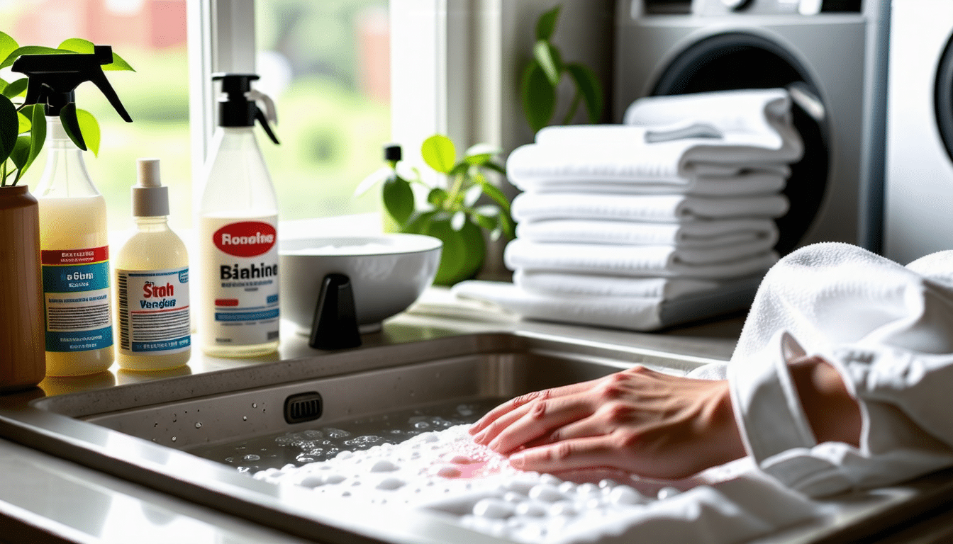 découvrez des méthodes efficaces pour enlever les taches roses sur du linge blanc déteint. apprenez des astuces simples et des produits naturels pour retrouver la blancheur de vos vêtements en un rien de temps.