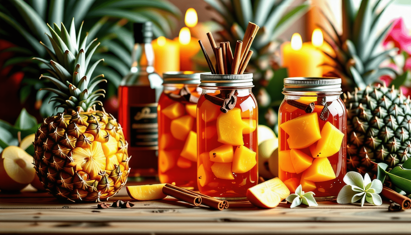découvrez comment préparer un délicieux rhum arrangé à l'ananas, parfait pour sublimer vos occasions spéciales. suivez notre recette facile et apprenez à marier les saveurs tropicales pour impressionner vos invités et égayer vos célébrations.